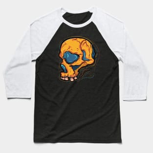 Abstract Skull Head Baseball T-Shirt